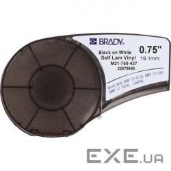 Стрічка для принтера етикеток Brady Self-laminating Vinyl, 2 - 3 мм., Black on White (M21-750-427)