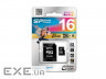 Карта пам'яті SILICON POWER microSDHC 16 GB card Class 10 + adapter (SP016GBSTH010V10-SP)