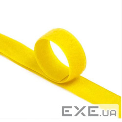 Стяжки на липучці ширина 12мм, рулон 45м, жовті, ціна за рулон (ZD-005 12мм жовті) )