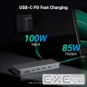 Док-станція USB3.2 Type-C --> HDMIx2,4K60Hz/4xUSB-A/2xUSB-C3.2/DP4K60Hz/RJ45/SD/TF/AUX PD 10 (15978)