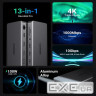 Док-станція USB3.2 Type-C --> HDMIx2,4K60Hz/4xUSB-A/2xUSB-C3.2/DP4K60Hz/RJ45/SD/TF/AUX PD 10 (15978)
