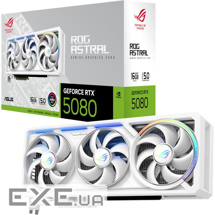 Відеокарта ASUS ROG Astral GeForce RTX 5080 16GB GDDR7 White Edition (ROG-ASTRAL-RTX5080-16G-WHITE)