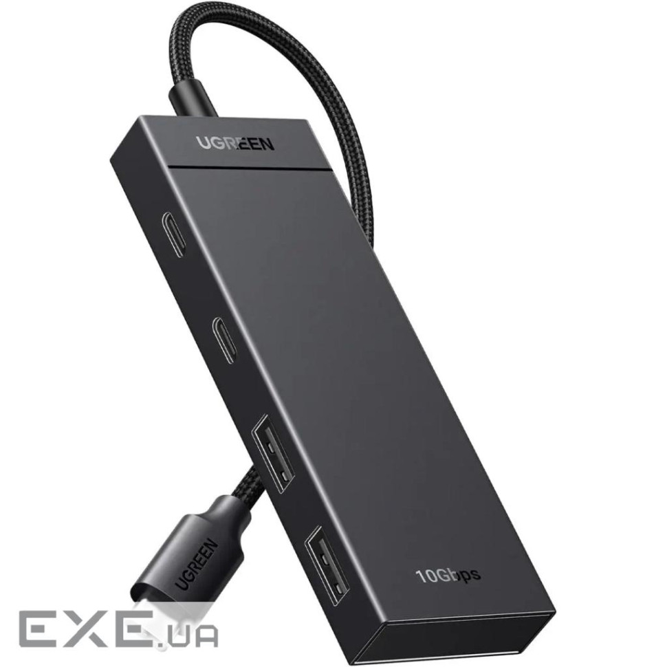 Концентратор Ugreen USB-C to 2xUSB 3.2 Gen2 + 2xUSB-C 3.2 Gen2 10Gbps CM806 black (35583)