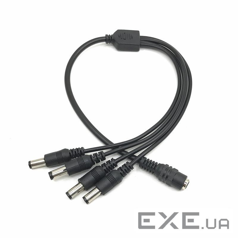 Дільник живлення DC-F=>4xDC-M (D 5,5x2,1мм) кабель завдовжки 40см (YT-DC (YT-DC-F=>4xDC-M-40)
