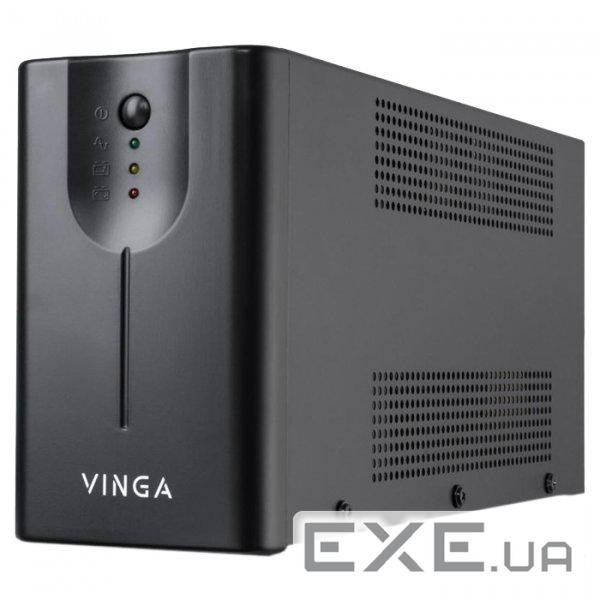 Джерело безперебійного живлення Vinga LED 800VA metal case with USB (VPE-800MU)