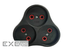 Розетка трійник із заземленням AK303B, Black, Q12 (NX1014) AK303B, Black, Q12 (NX1014)