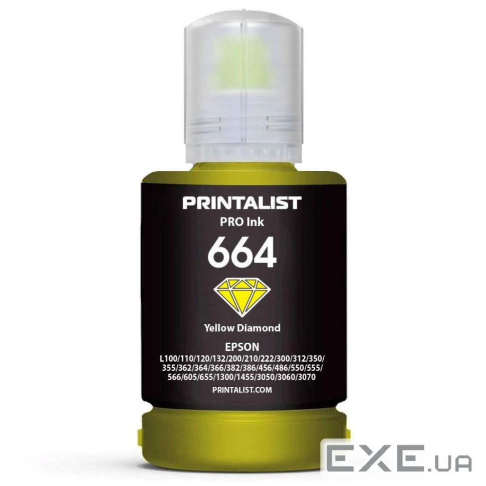 Чорнило Printalist Epson L110/L210/L300 140г Yellow (PL664Y)
