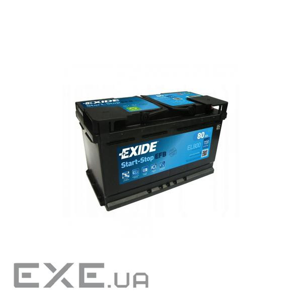 Акумулятор автомобільний EXIDE START-STOP EFB 80A (EL800)