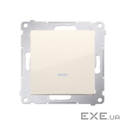 Bыключатель Premium 1х с подсветкой, кремовый (DW1L.01/41)