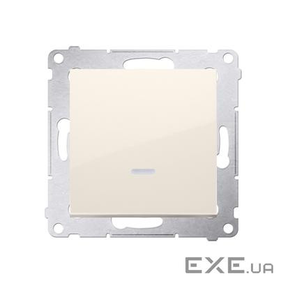 Bыключатель Premium 1х с подсветкой, кремовый (DW1L.01/41)