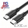 Дата кабель USB-C to USB-C 1.0m US286 3A Black Ugreen (50997)
