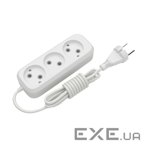 Подовжувач ELECTRUM C-ES-1785 White, 3 розетки, 1.5м