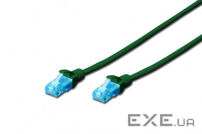 Патч-корд 2E CAT 5e, UTP, 3м, 26AWG, RJ45, 7/0.16, Cu, LSZH, зелений (2E-PC5ECU-3LSZH-GRN)