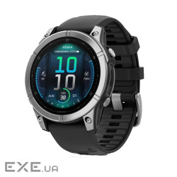 Смарт-годинник Garmin fenix E, 47mm, Stainless Steel/Black, GPS (010-03025-00)