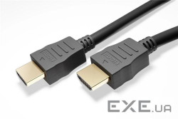 Кабель монітора-сигнальний HDMI M/M 5.0m,v2.1 8K@60Hz D=5.8mm 2xShielded,чорний (75.06.1642-1) (75.06.1642-1)