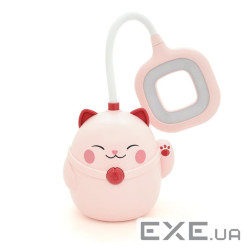 Гнучка настільна лампа PINK CAT з органайзером СS-290-3, 2 режими, 4,2V 600mAh. 3 годин (SW-290-3-P) (SW-290-3-P)