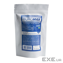 Серветки Buromax JOBMAX Wet wipes for OFFICE Equipment 100pcs, plastic pouch (BM.0803-01)