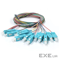 Набір кольорових пігтейлів SC/UPC 1.5 m, MM (OM3), Easy strip, для 12 вол. ( (PG-1.5SC(MM)(ON)E-K12) . ( (PG-1.5SC(MM)(O