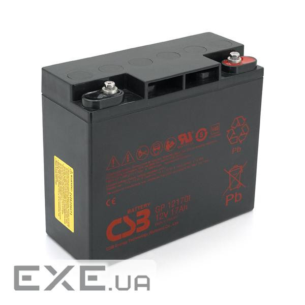 Акумуляторна батарея CSB GP12170I, 12V 17Ah (181х77х167мм), М 5, Q4 / 96