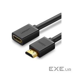 Кабель мультимедійний HDMI M to HDMI F 0.5m HD107 black UGREEN (10140)