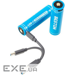 Батарея Beston USB Type-C 18650, 3.7V 2500MAH, Li-Ion, 2 шт (AA620371)