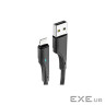 Дата кабель USB 2.0 AM to Lightning 0.25m 2.4A black Essager (EXCL-LSB01)