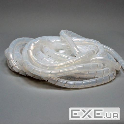 Організатор для уклад. каб. в джгут, спіральні, ПВХ, д. 24 мм, 10 м, білий, KSS (KS-24-PEZ)