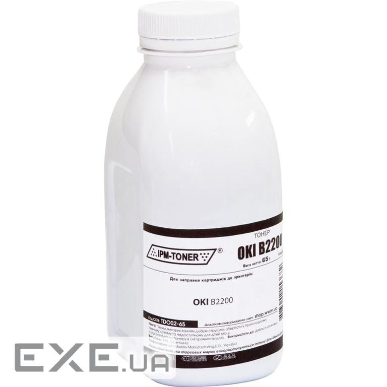 Тонер OKI B2200/2400 Black, 65г, +chip IPM (TDO02-65-CH)