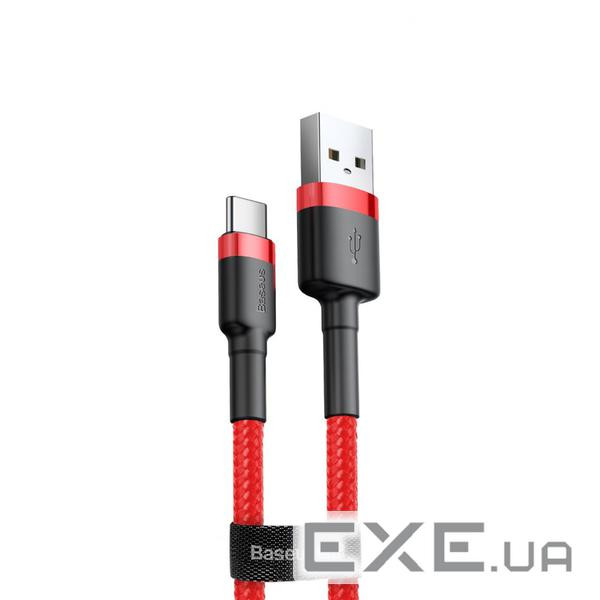 Дата кабель USB 2.0 AM to USB-C 1.0m Cafule 3A red+red Baseus (CATKLF-B09)
