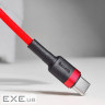 Дата кабель USB 2.0 AM to USB-C 1.0m Cafule 3A red+red Baseus (CATKLF-B09)