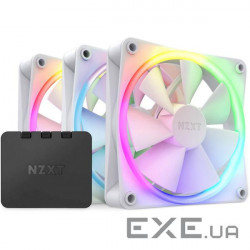Комплект вентиляторів NZXT F120 RGB White 3-Pack (RF-R12TF-W1)