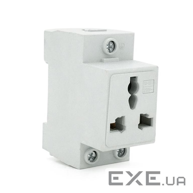 Модульна розетка Chenf Universal 3-pin на DIN-рейку , 250V / 10-16A, Box (AC30-5-16AU)