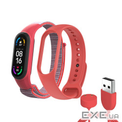 Ремінець до фітнес браслета Armorstandart комплект 3шт Xiaomi Mi Band 7/6/5 New Style Red (ARM77038)