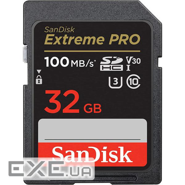 Карта пам'яті SanDisk 32GB SD class 10 UHS-I U3 V30 Extreme PRO (SDSDXXO-032G-GN4IN)