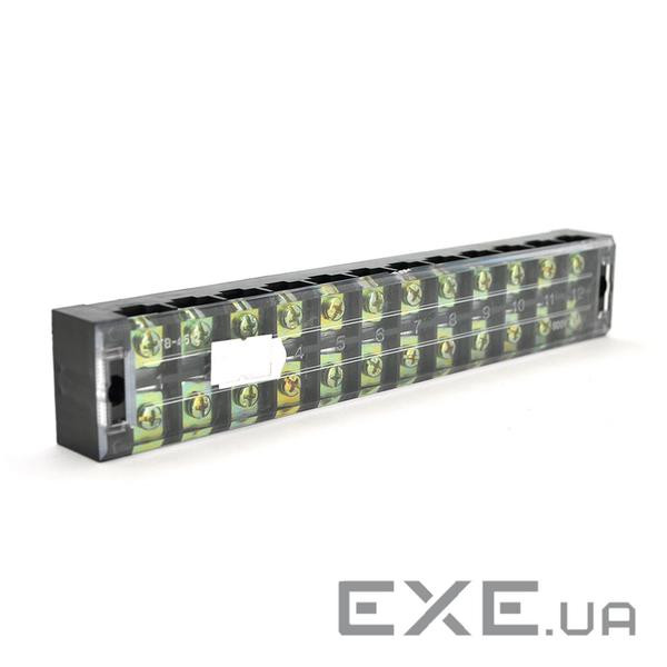 Клемна колодка 12-розрядна TB-4512 45A / 600V, перетин дроту 0,5-4,0мм2, 20 шт в упаковці, ціна за ш