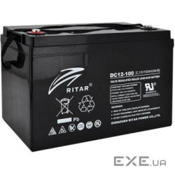Акумуляторна батарея CARBON RITAR DC12-100C, Black Case, 12V 100.0Ah