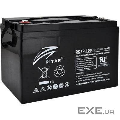 Акумуляторна батарея CARBON RITAR DC12-100C, Black Case, 12V 100.0Ah