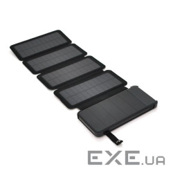 Power bank 12000 mAh Solar, (5V / 200mA), 2xUSB, 5V / 1A / 2.1A, USB <-> micr (1705-4)