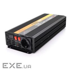 Інвертор напруги POWERMASTER-1500 (900Вт), 12 / 220V, approximated, 1 універсальна розетка, клем + к
