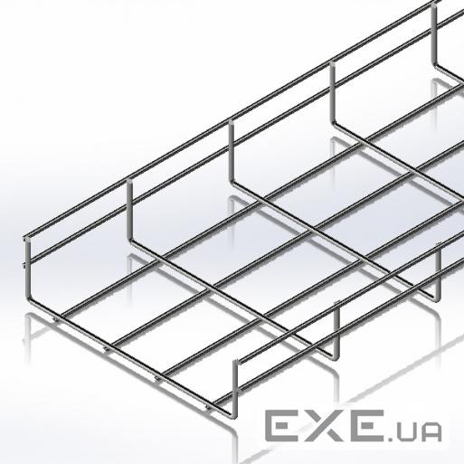 Лоток сітчастий WBC 200х50мм, проволока D4 мм, белый цинк, 2,5 м (CMS-WBC4-20050Z)