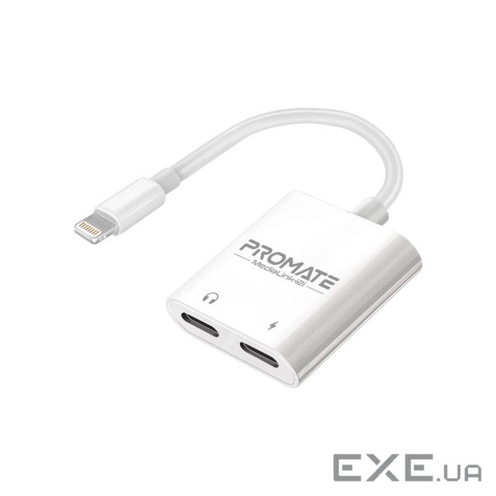 Адаптер Promate Lightning - 2хLightning (M/F) MediaLink-i2і White (medialink-i2i) White (medialink-i2i)