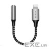 Перехідник AUX Proove SoundMesh Lightning to 3.5mm gray (ACSM00005101)