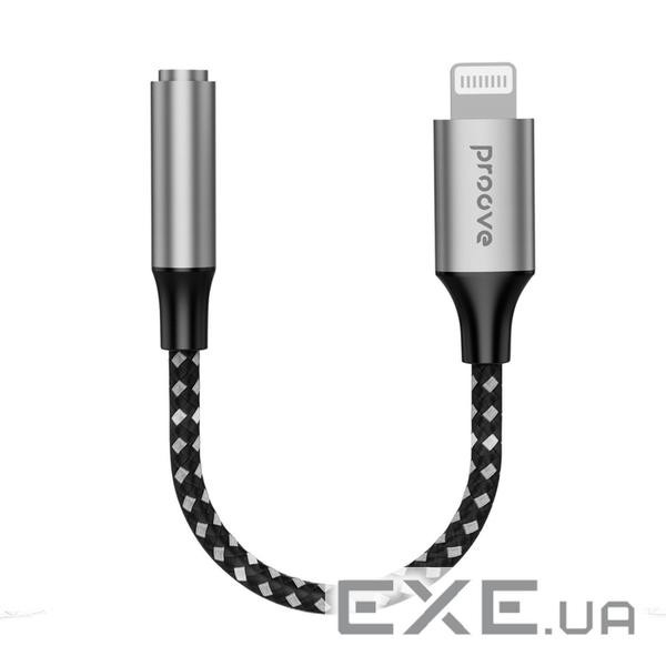 Перехідник AUX Proove SoundMesh Lightning to 3.5mm gray (ACSM00005101)