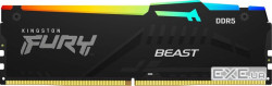 Модуль пам'яті Kingston DDR5 5600 16GB Beast Black RGB (KF556C40BBA-16)