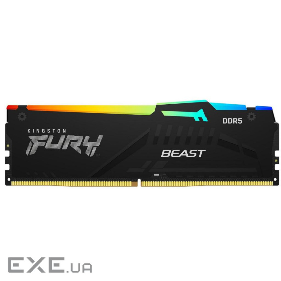 Модуль пам'яті Kingston DDR5 5600 16GB Beast Black RGB (KF556C40BBA-16)