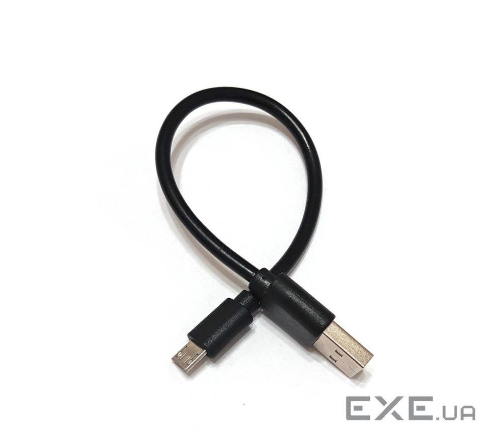 Кабель USB 2.0 AM/Micro-USB 0.2м Black (S0727)