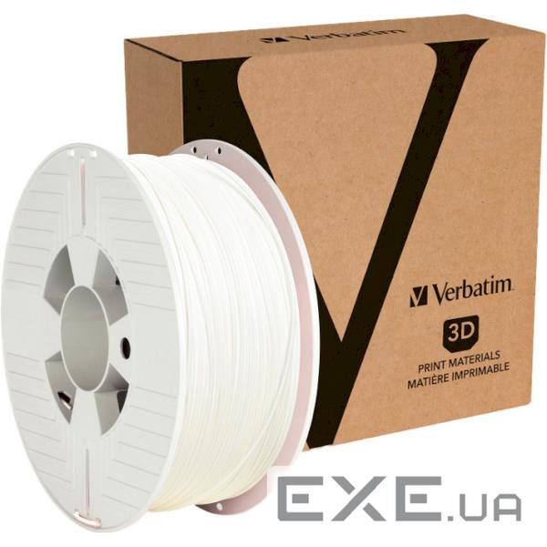 Пластик (філамент) для 3D принтера VERBATIM PETG 1.75mm, 1кг , White (55050)