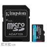 Карта пам"яті Kingston 256GB microSDXC сlass 10 UHS-I U3 V30 A2 Canvas Go Plus G4 (SDCG4/256GB)