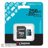 Карта пам"яті Kingston 256GB microSDXC сlass 10 UHS-I U3 V30 A2 Canvas Go Plus G4 (SDCG4/256GB)