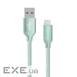 Дата кабель USB 2.0 AM to Lightning 2.0m mint ColorWay (CW-CBUL007-MT)